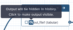 Asterisk for `out_file1` in the `Cut` tool