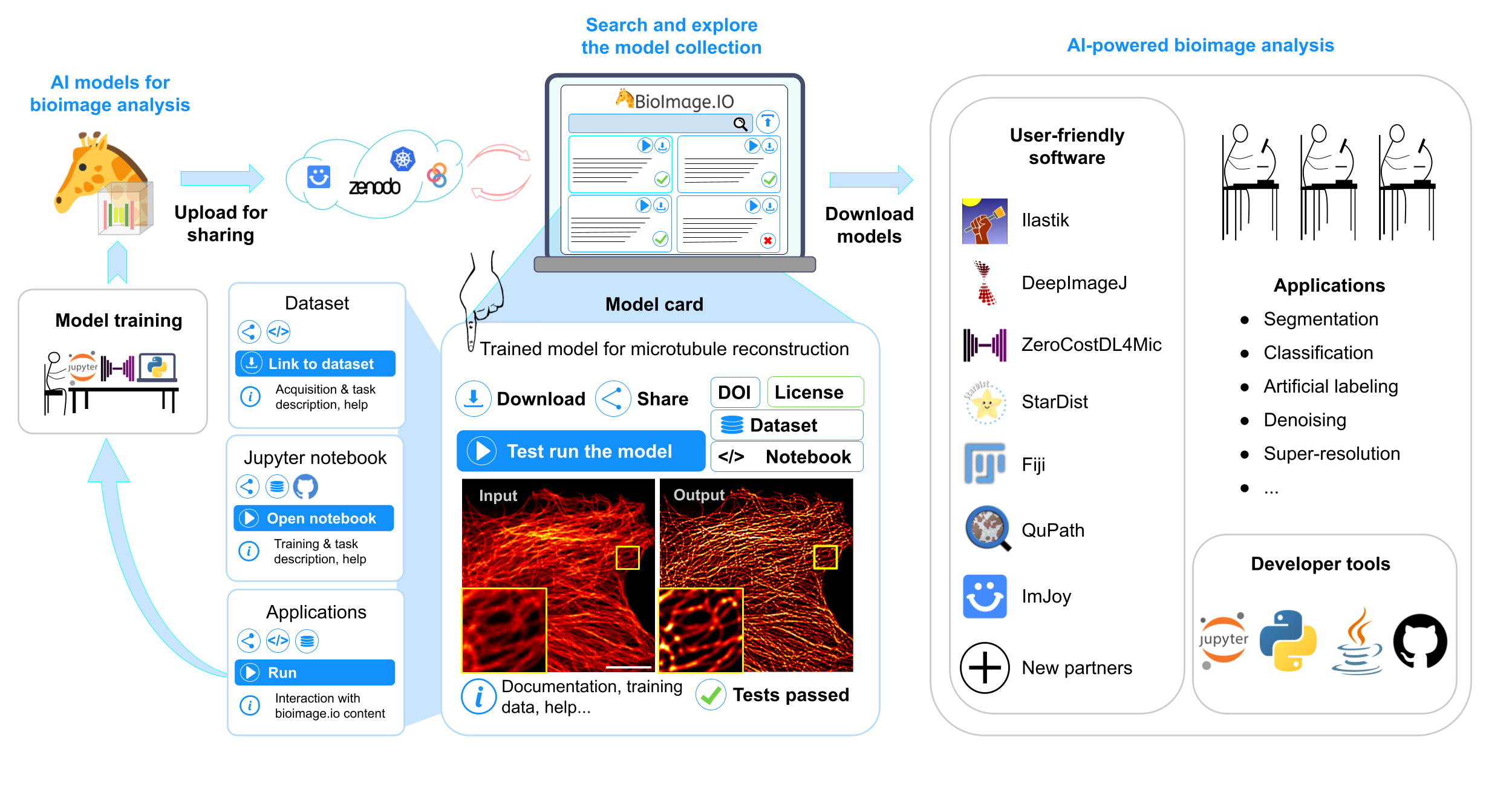 Operation of bioimage.io