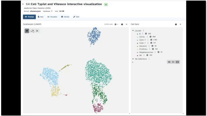 Vitessce interactive visualization of CellTypist annotations. 